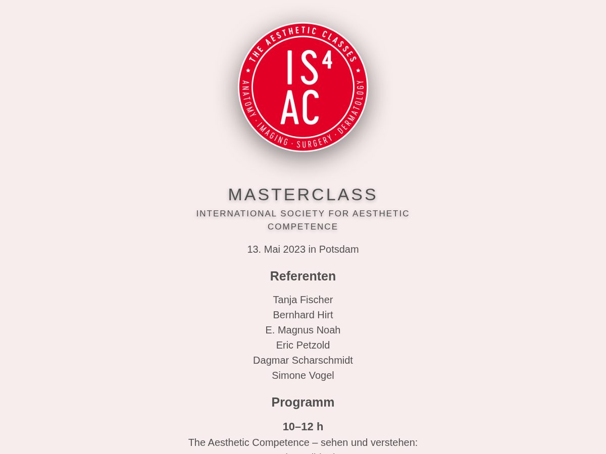 Vorschau von ISAC Academy – International Society for Aesthetic Competence