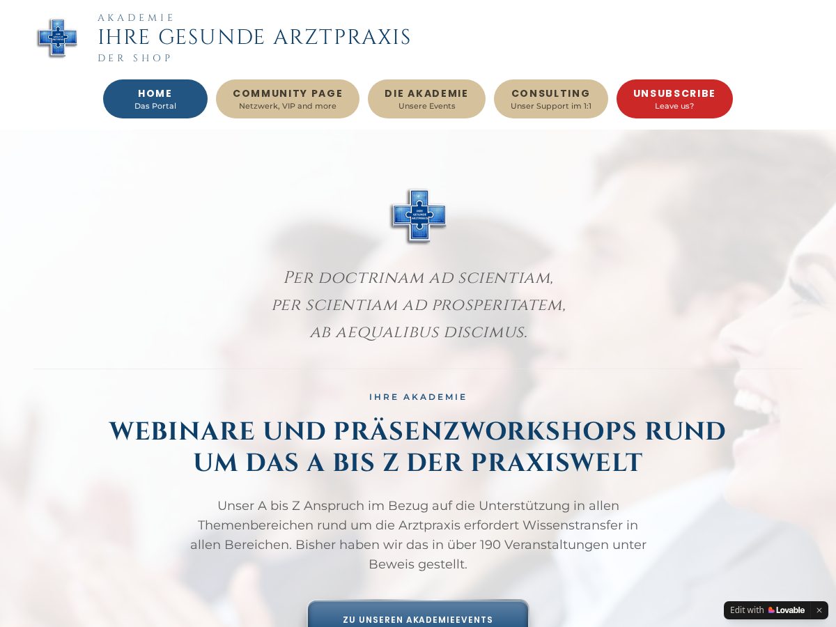Vorschau von Akademie „Ihre gesunde Arztpraxis“ – Der Shop