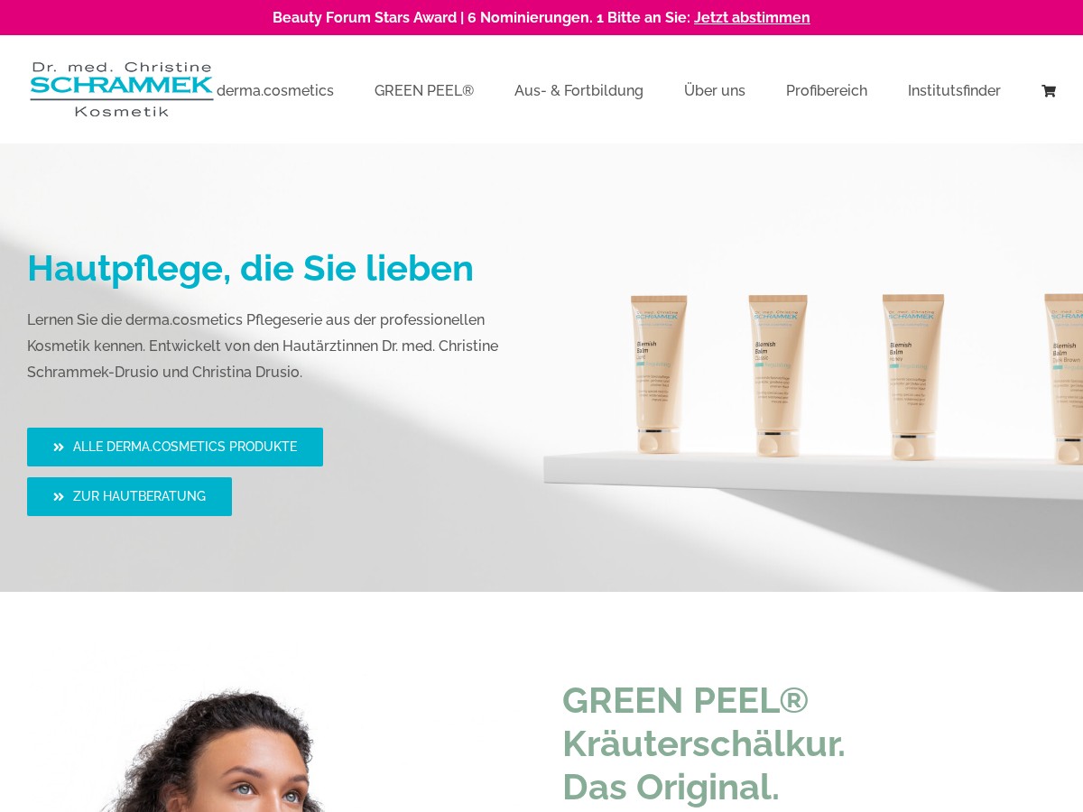 Platin-Partner Dr. Schrammek Kosmetik – Medizinisch inspirierte Hautpflege & GREEN PEEL®