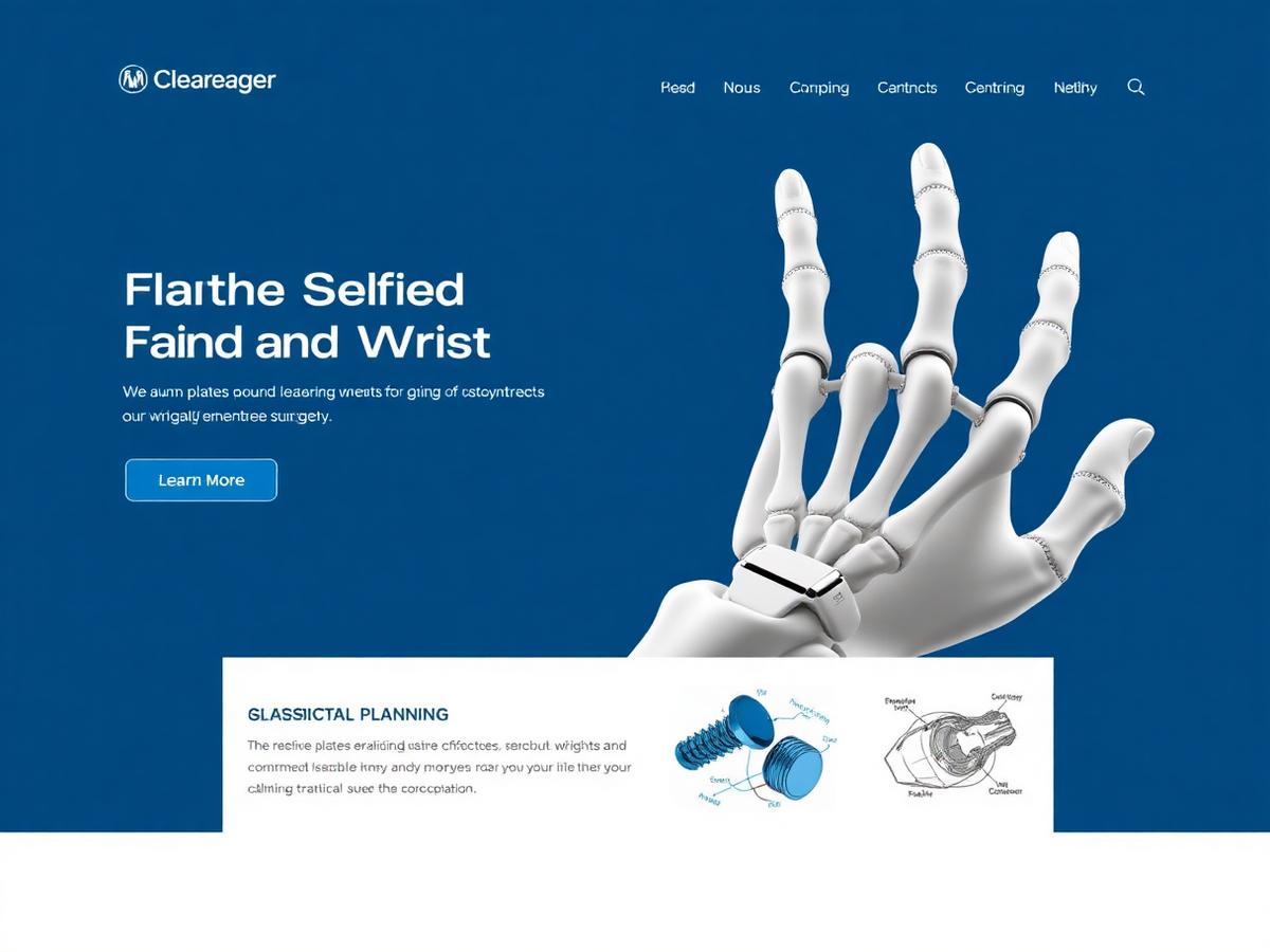 Website-Vorschau von Zimmer Biomet – Implantate & Instrumente für die Handchirurgie